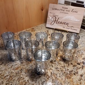 9 mercury glass votives